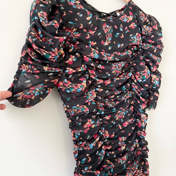 Free People Briella Midi Dress in Twilight Combo Black Multi Size XS - Picture 5 of 10